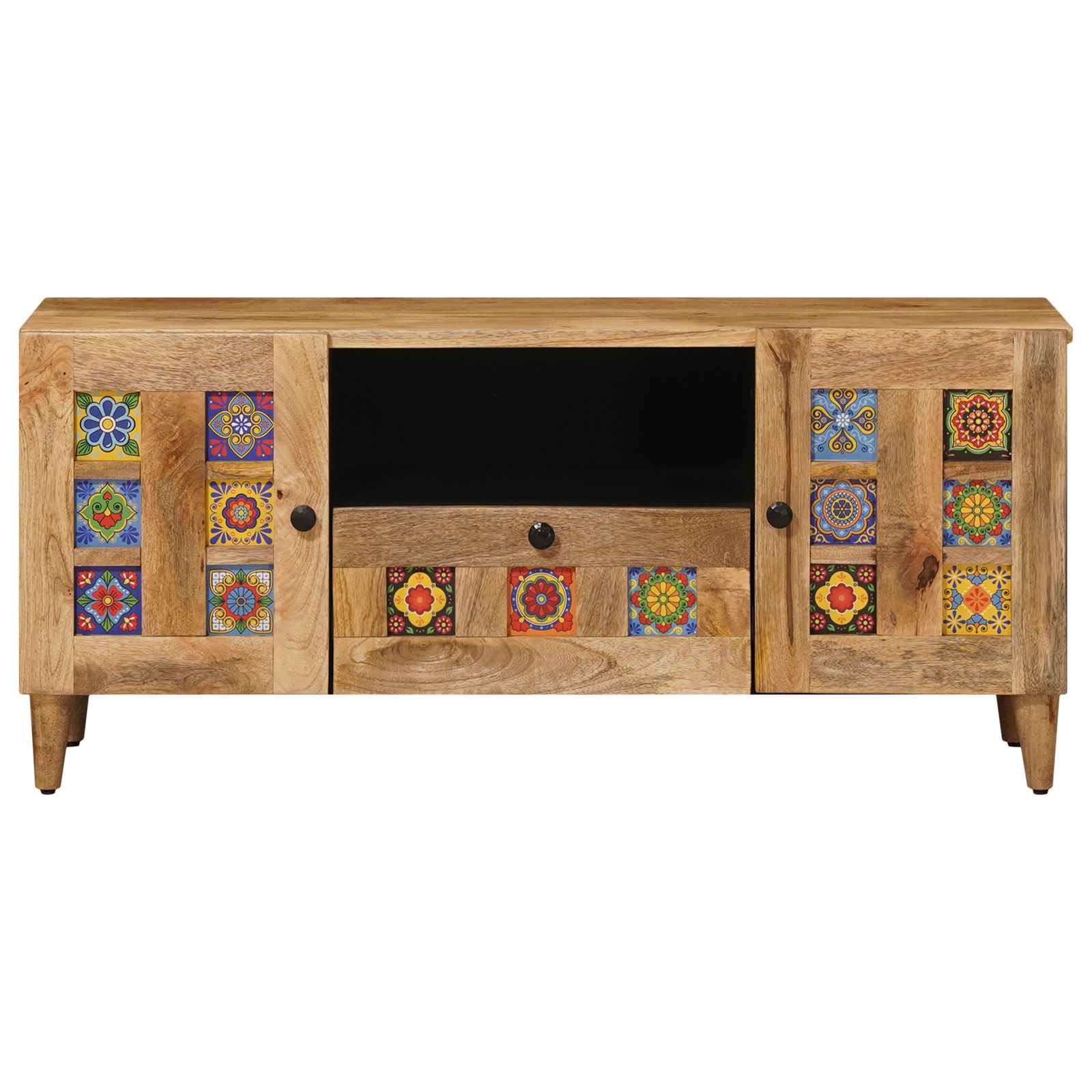 vidaXL Szafka pod telewizor z szufladą Naturalny 105 x 33,5 x 46 cm