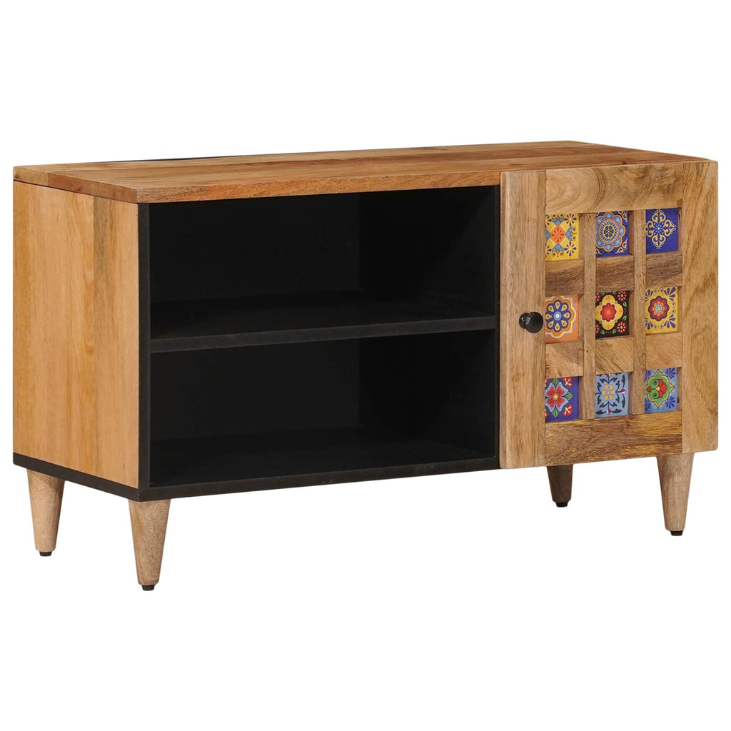 vidaXL Szafka pod telewizor Naturalny 80 x 33 x 46 cm Drewno z mango