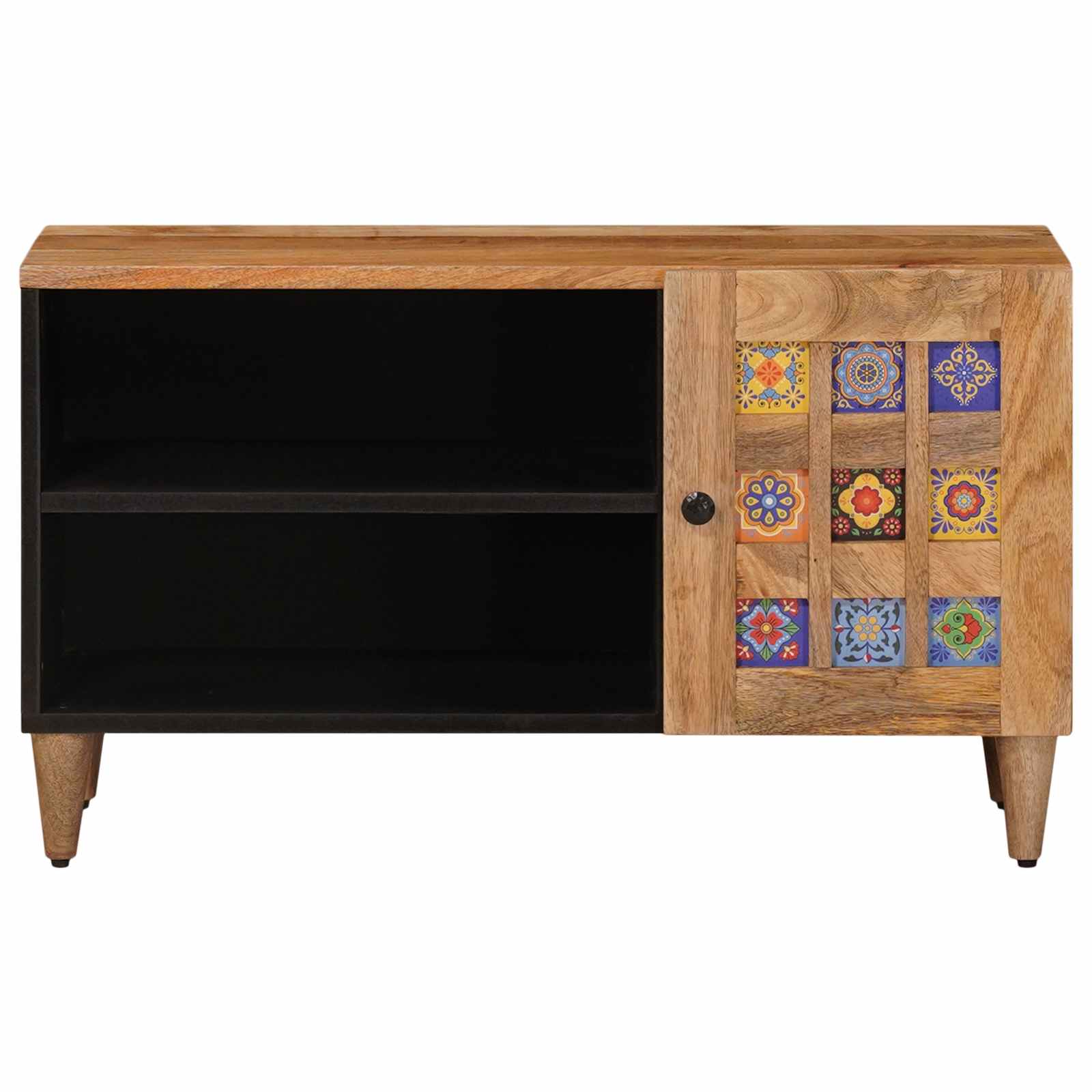 vidaXL Szafka pod telewizor Naturalny 80 x 33 x 46 cm Drewno z mango