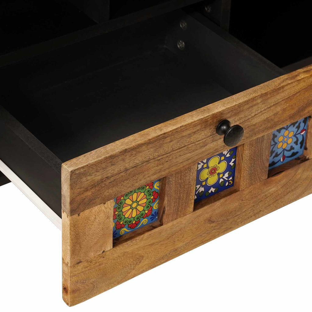 vidaXL Szafka pod telewizor Naturalny 100 x 33 x 46 cm Drewno z mango