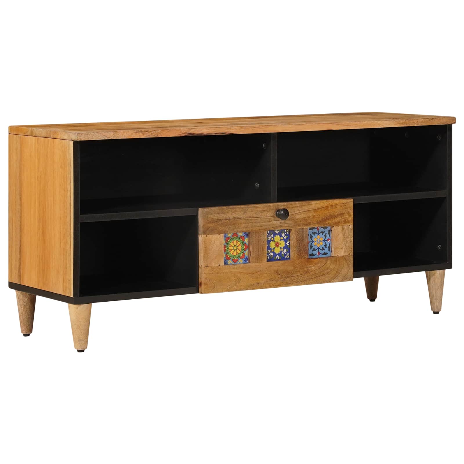 vidaXL Szafka pod telewizor Naturalny 100 x 33 x 46 cm Drewno z mango