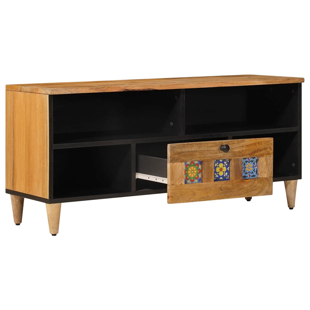 vidaXL Szafka pod telewizor Naturalny 100 x 33 x 46 cm Drewno z mango