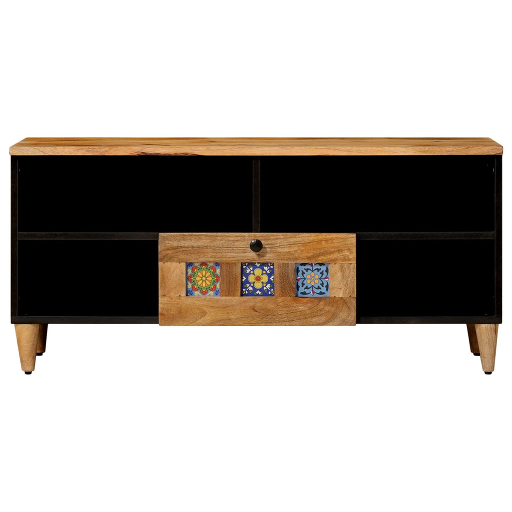 vidaXL Szafka pod telewizor Naturalny 100 x 33 x 46 cm Drewno z mango