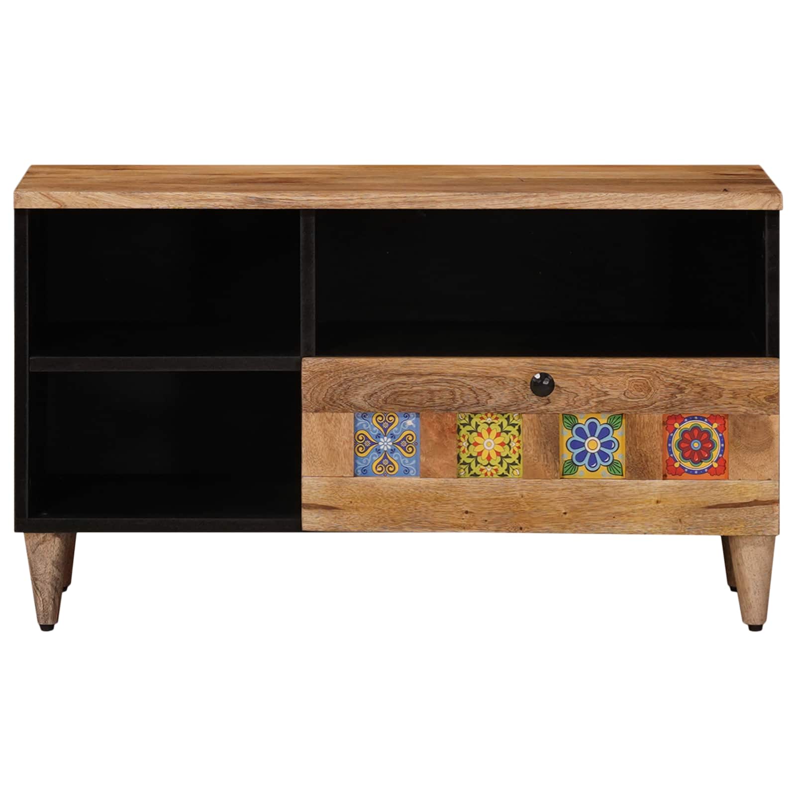 vidaXL Szafka pod telewizor Naturalny 80 x 33 x 46 cm Drewno z mango