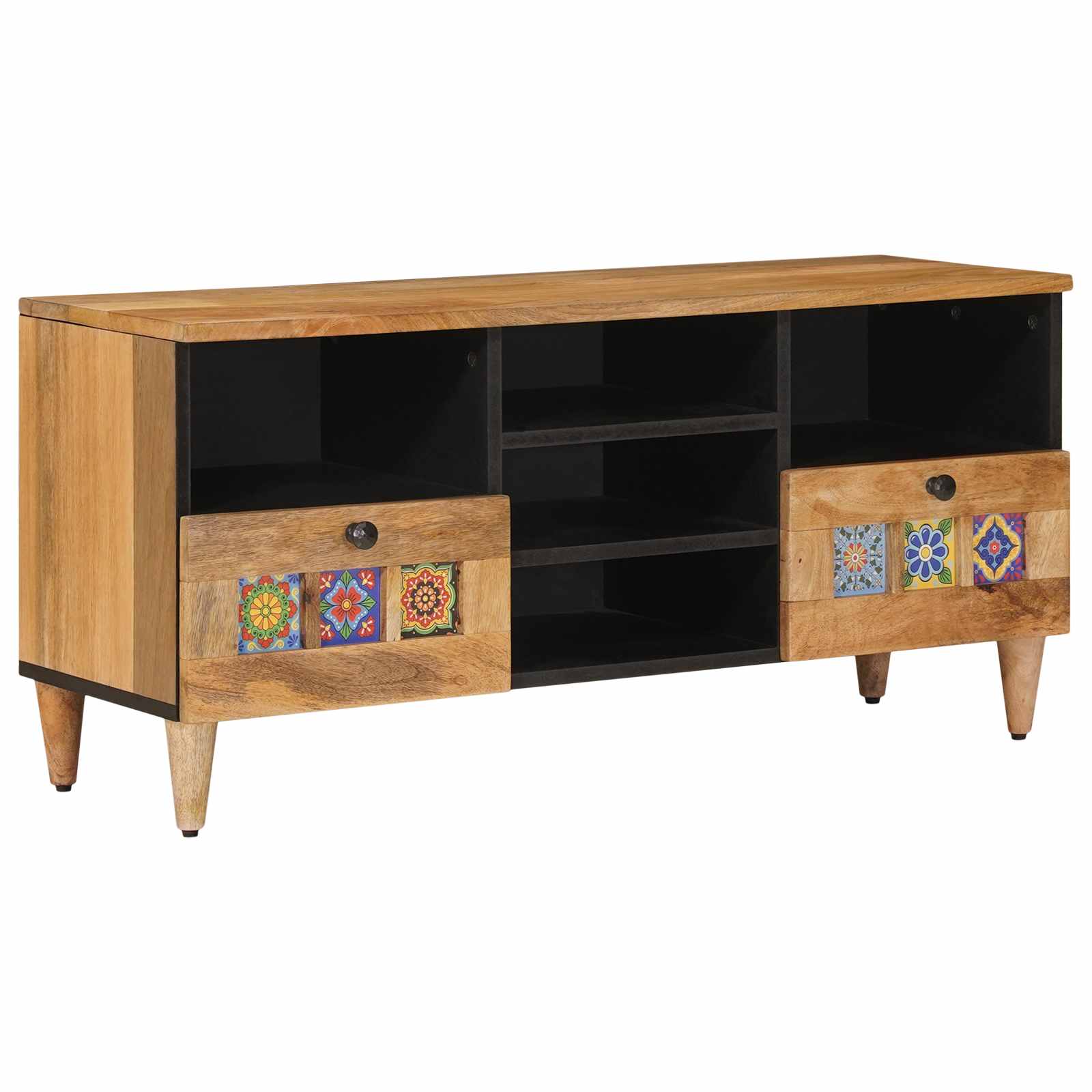 vidaXL Szafka pod telewizor Naturalny 100 x 33 x 46 cm Drewno z mango