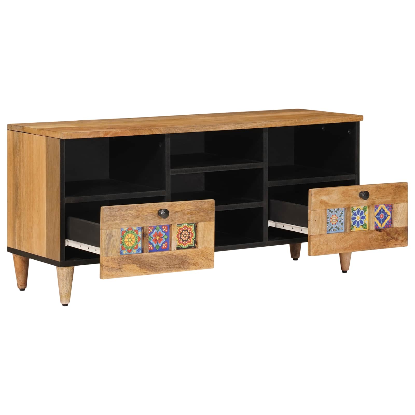 vidaXL Szafka pod telewizor Naturalny 100 x 33 x 46 cm Drewno z mango