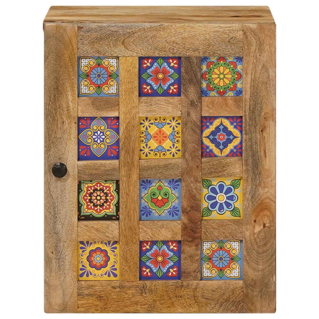 vidaXL Wisząca Szafka Łazienkowa z drzwiami Naturalny 38 x 33 x 48 cm