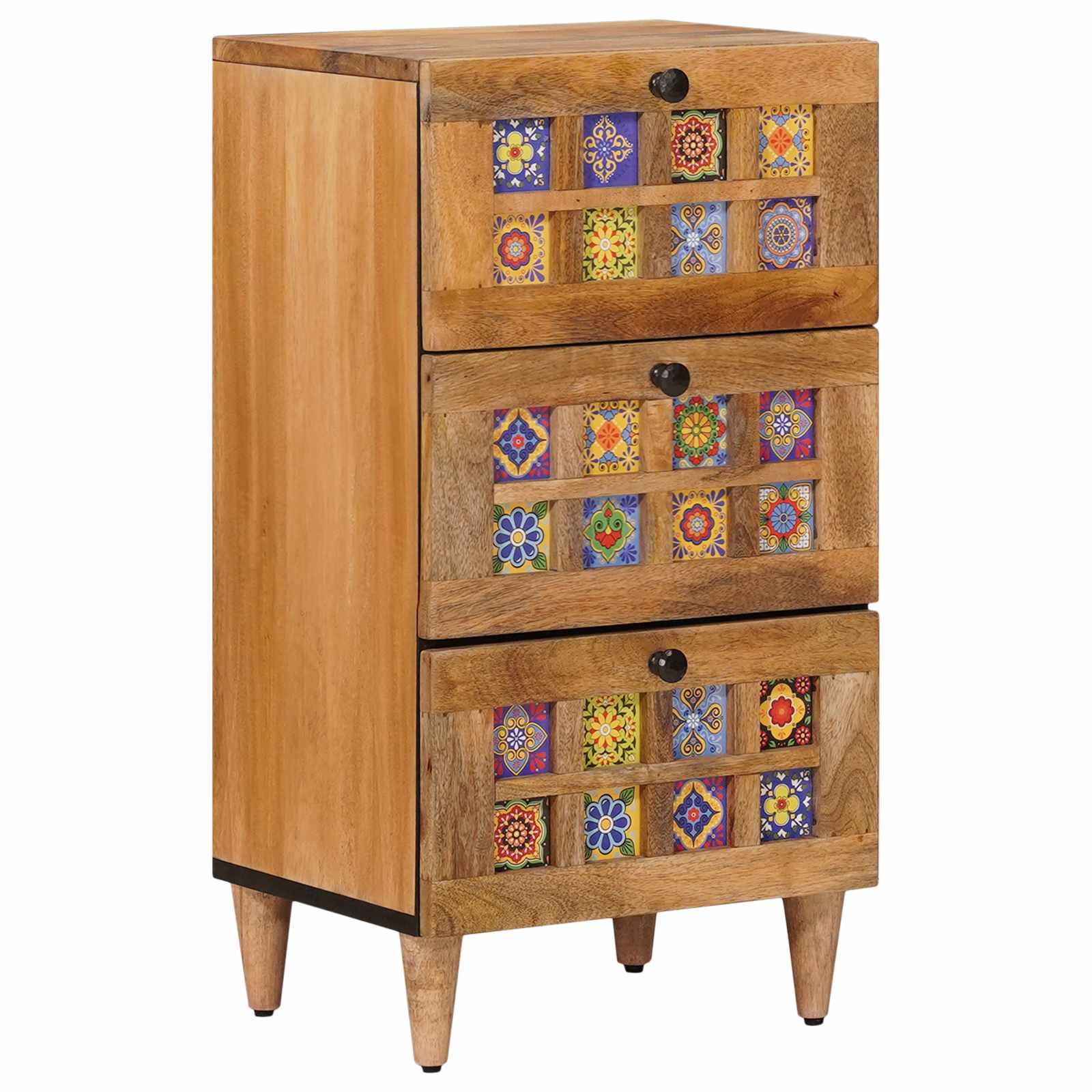 vidaXL Bufet z szufladą Naturalny 40 x 33 x 75 cm Drewno z mango