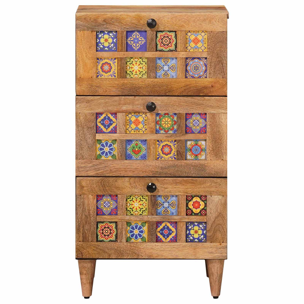 vidaXL Bufet z szufladą Naturalny 40 x 33 x 75 cm Drewno z mango