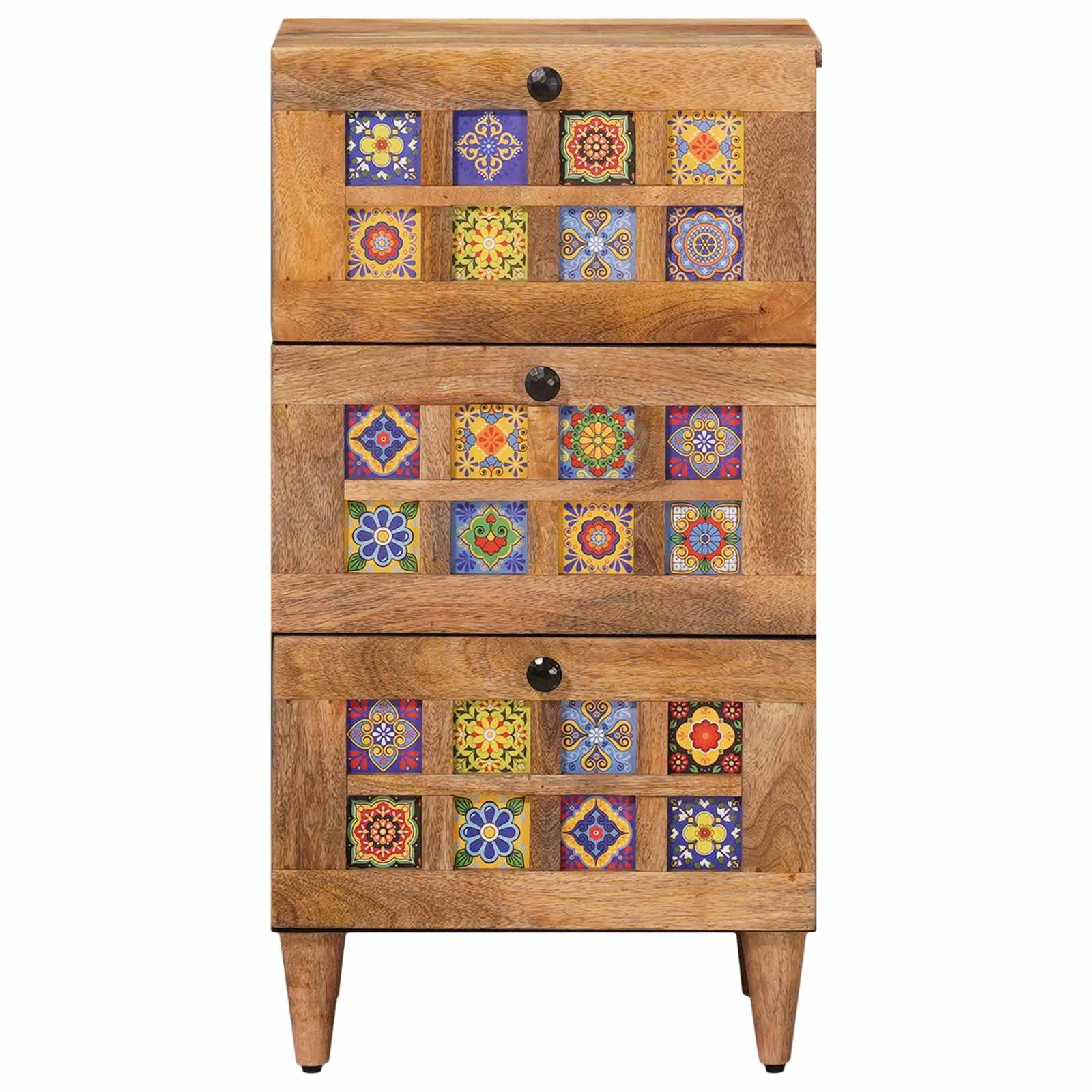 vidaXL Bufet z szufladą Naturalny 40 x 33 x 75 cm Drewno z mango