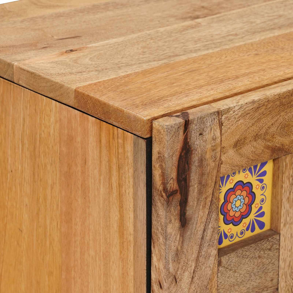 vidaXL Bufet z drzwiami Naturalny 40 x 33 x 75 cm Drewno z mango