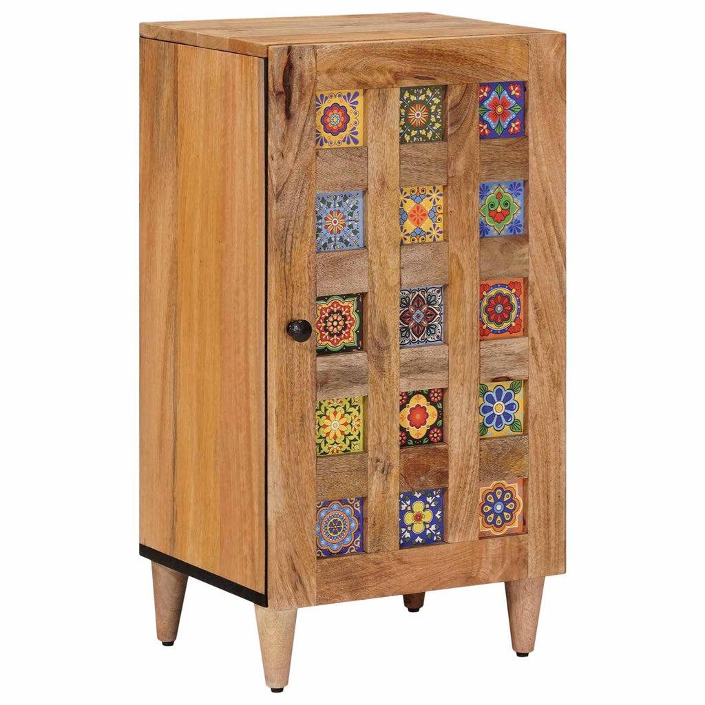 vidaXL Bufet z drzwiami Naturalny 40 x 33 x 75 cm Drewno z mango