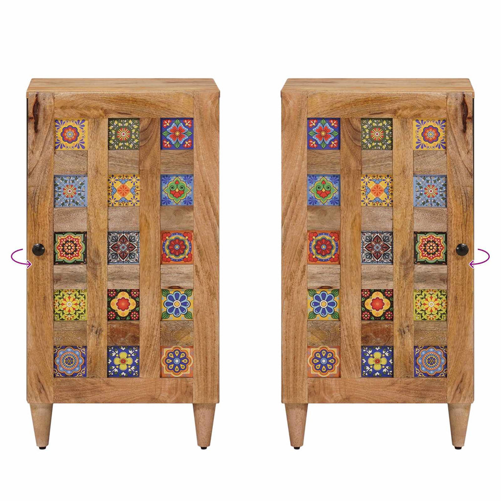 vidaXL Bufet z drzwiami Naturalny 40 x 33 x 75 cm Drewno z mango