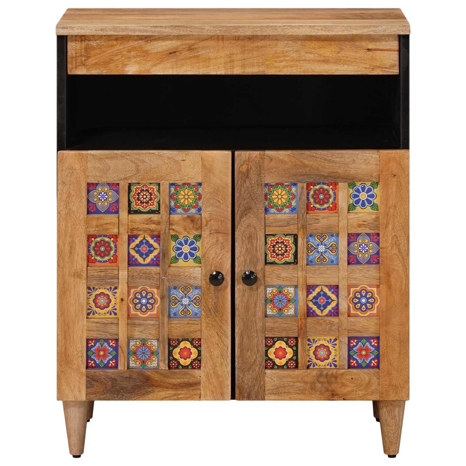 vidaXL Bufet z drzwiami Naturalny 60 x 33,5 x 75 cm Drewno z mango