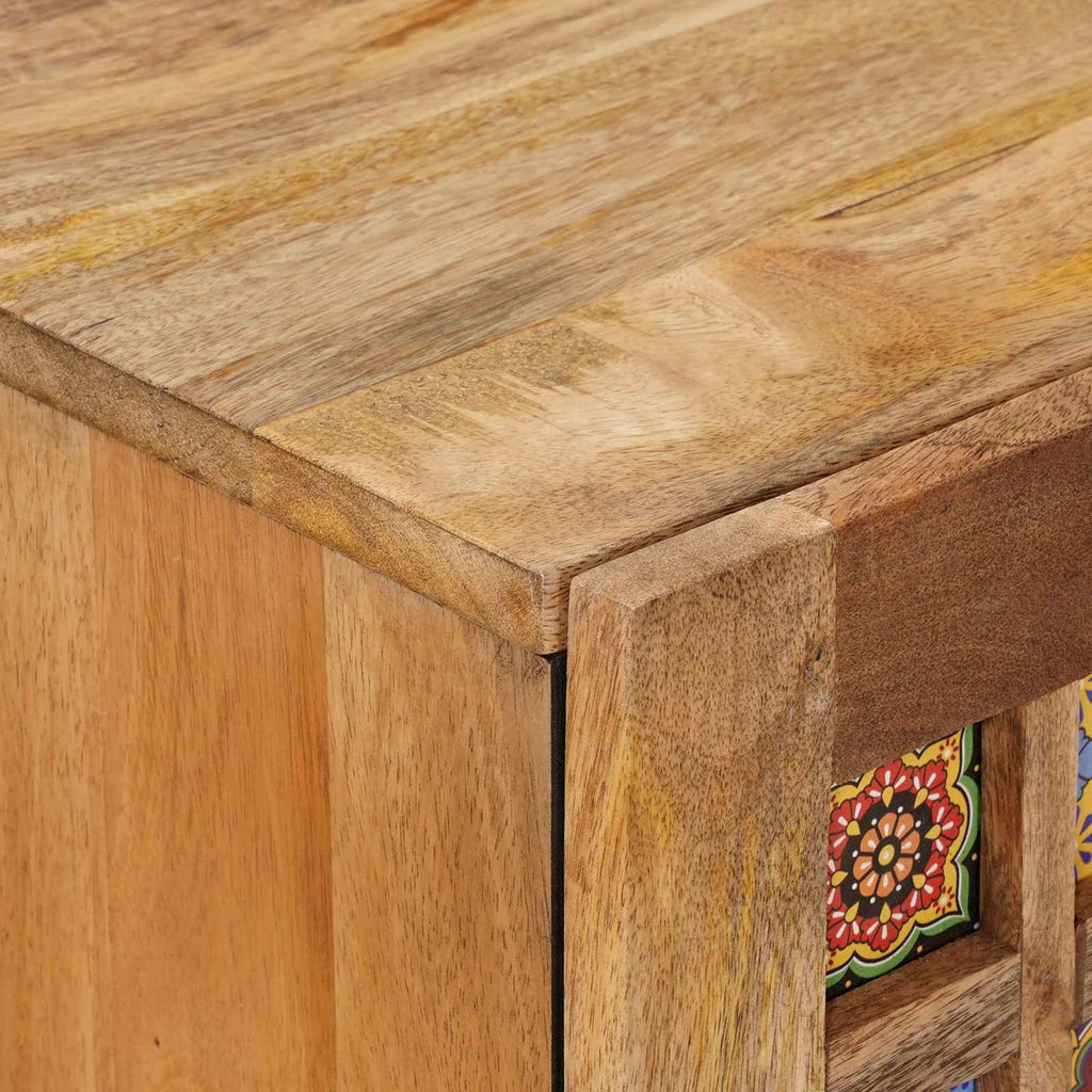 vidaXL Bufet z drzwiami Naturalny 60 x 33 x 75 cm Drewno z mango