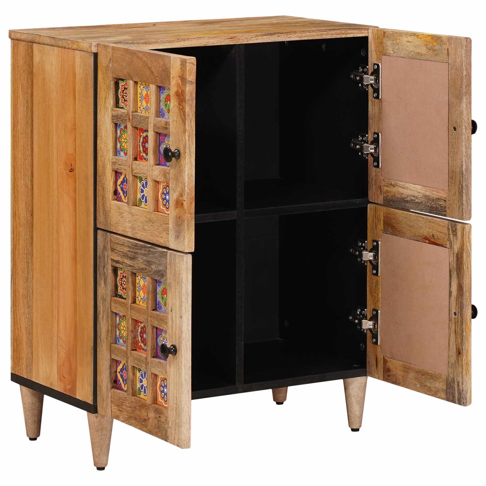 vidaXL Bufet z drzwiami Naturalny 60 x 33 x 75 cm Drewno z mango