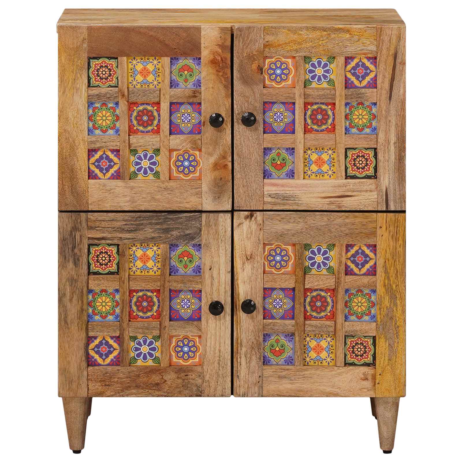 vidaXL Bufet z drzwiami Naturalny 60 x 33 x 75 cm Drewno z mango