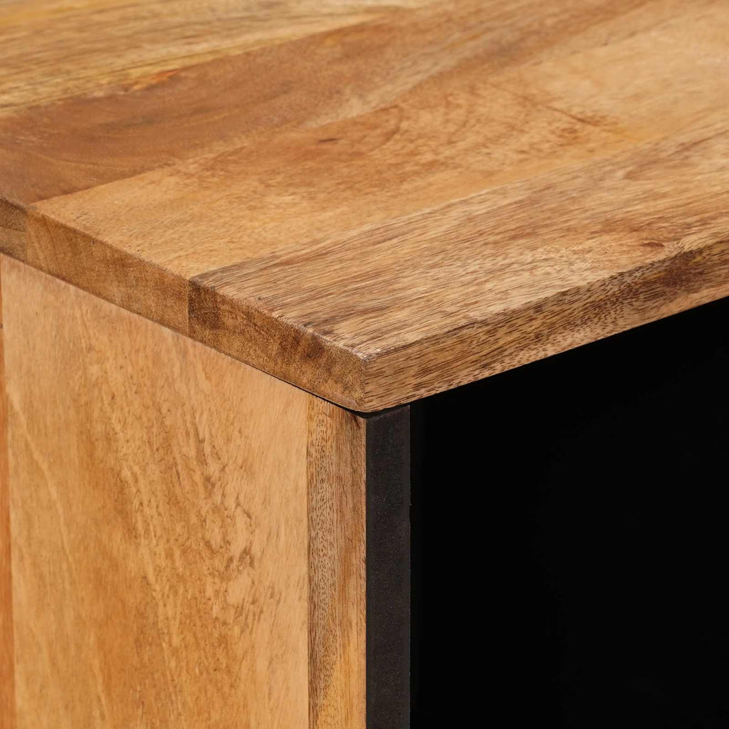vidaXL Bufet z drzwiami Naturalny 80 x 33 x 75 cm Drewno z mango