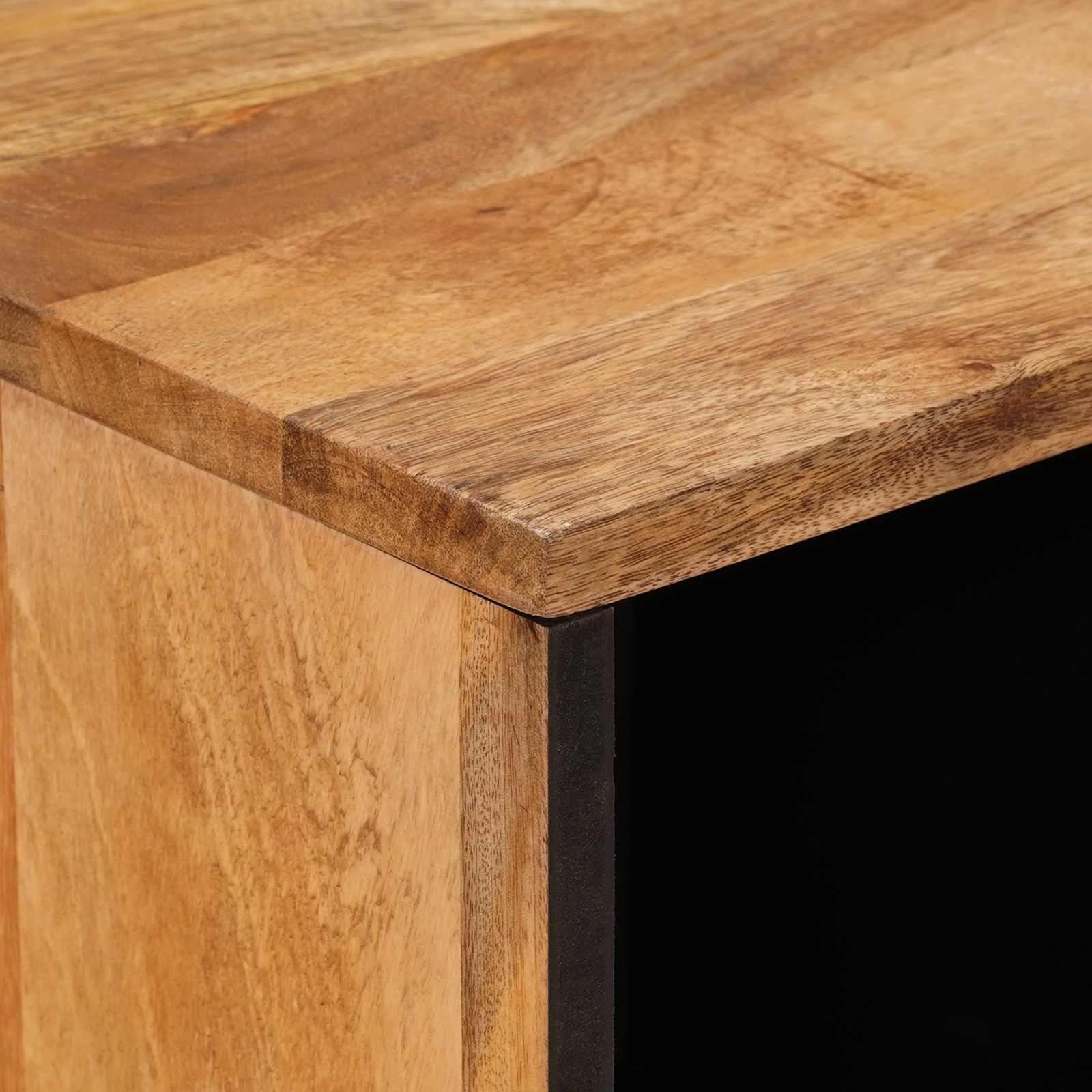 vidaXL Bufet z drzwiami Naturalny 80 x 33 x 75 cm Drewno z mango