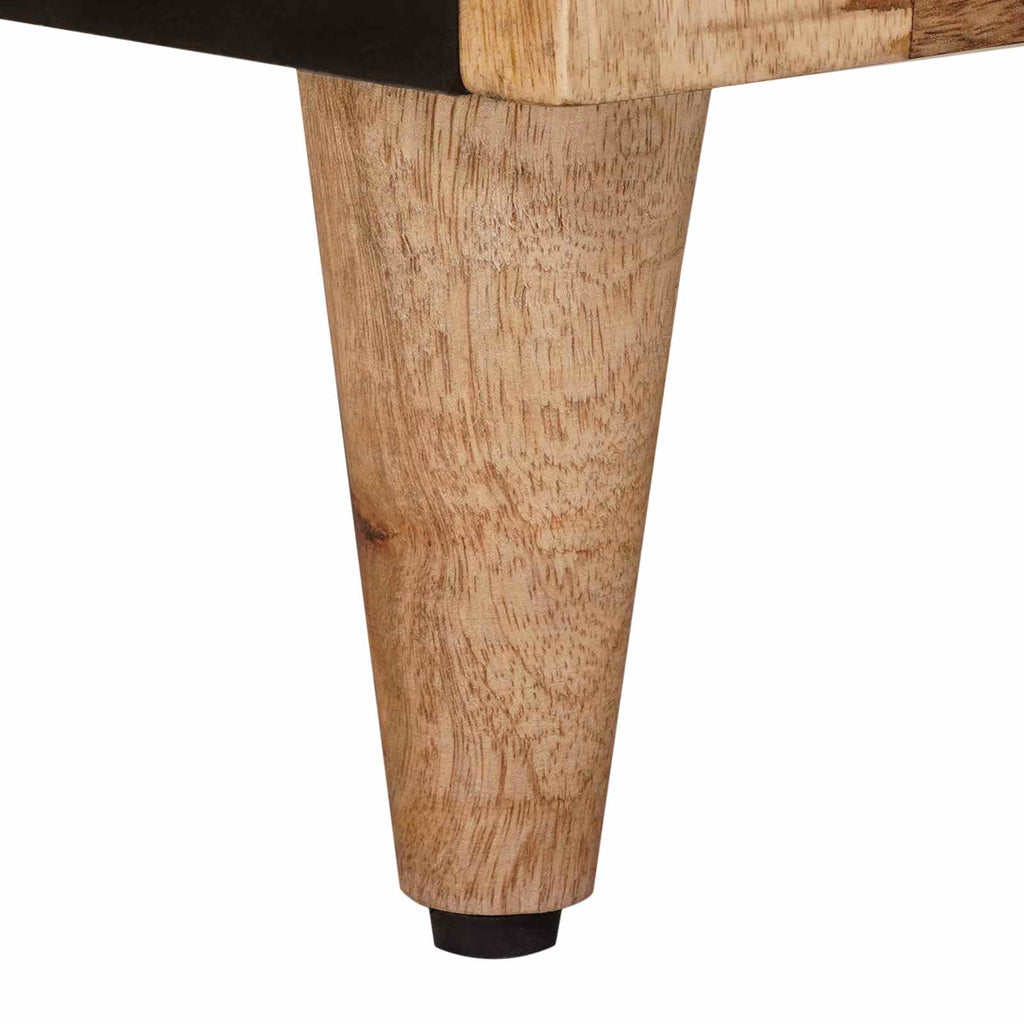 vidaXL Bufet z drzwiami Naturalny 80 x 33 x 75 cm Drewno z mango