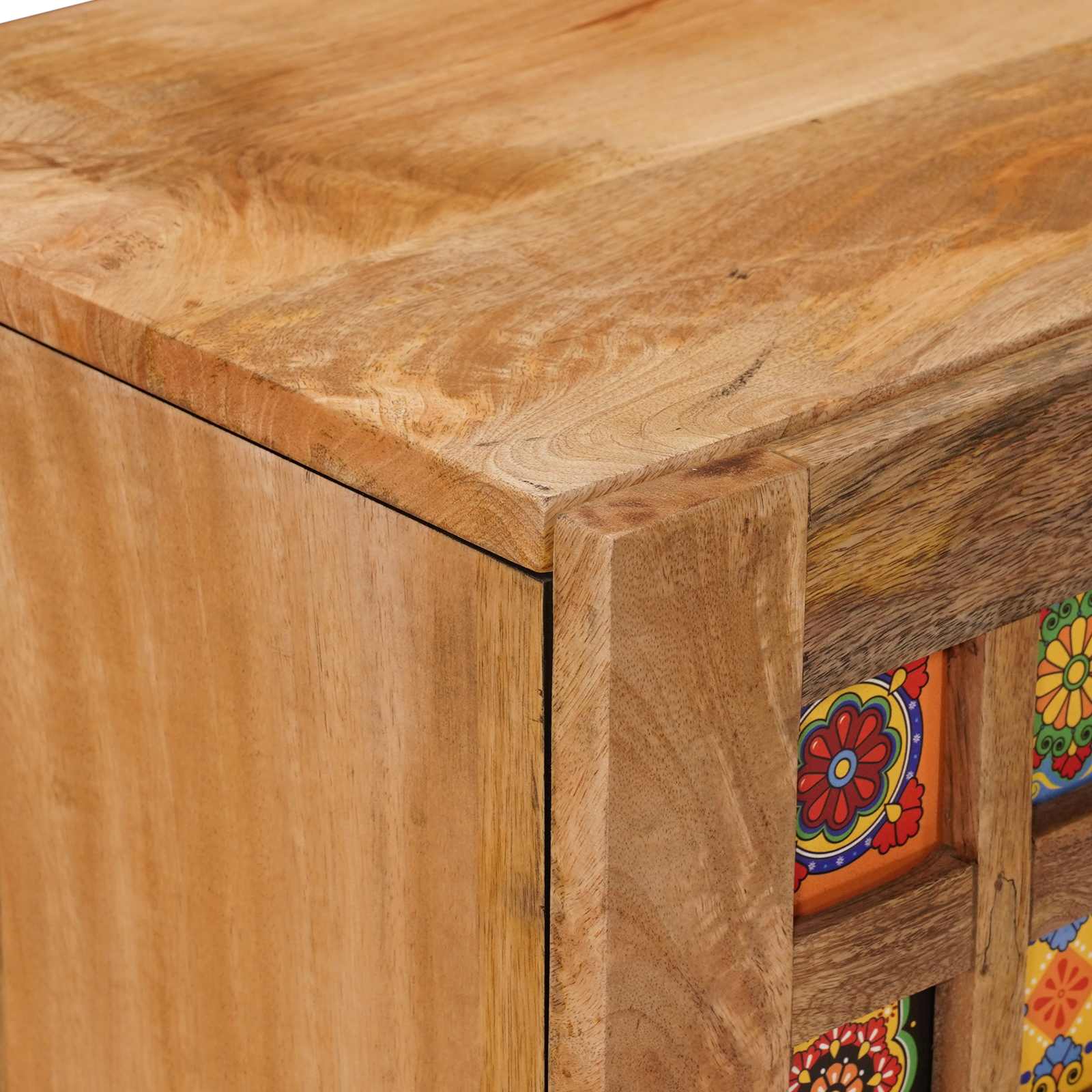 vidaXL Bufet z półką Naturalny 90 x 33 x 75 cm Drewno z mango
