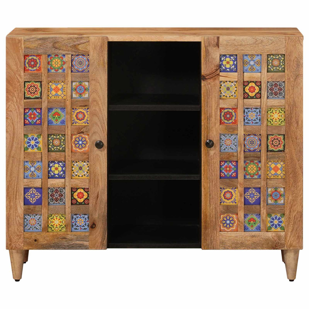 vidaXL Bufet z półką Naturalny 90 x 33 x 75 cm Drewno z mango