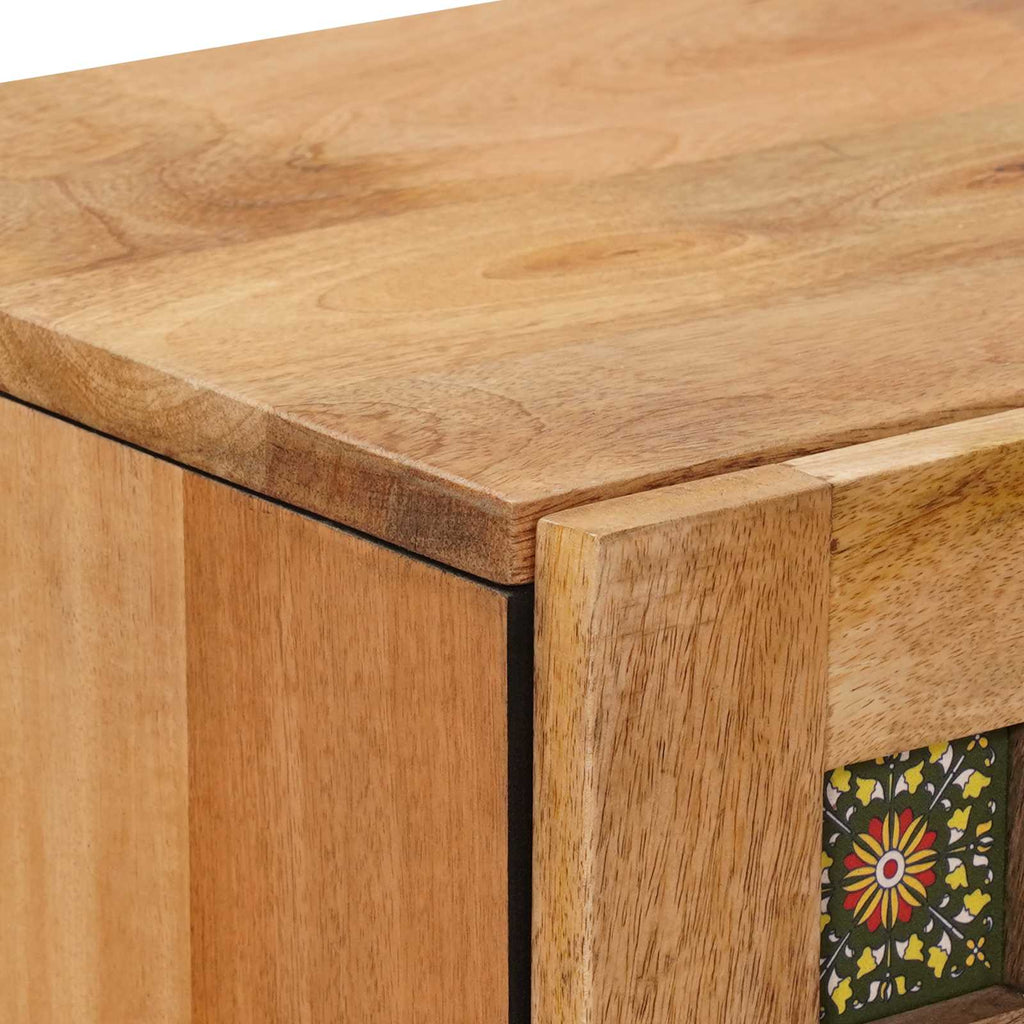 vidaXL Highboard z drzwiami Naturalny 40 x 33 x 110 cm Drewno z mango