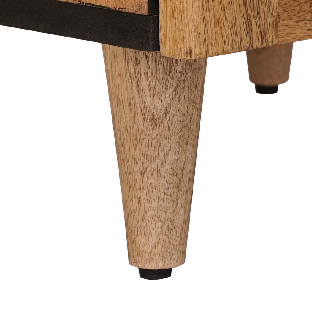 vidaXL Highboard z drzwiami Naturalny 40 x 33 x 110 cm Drewno z mango