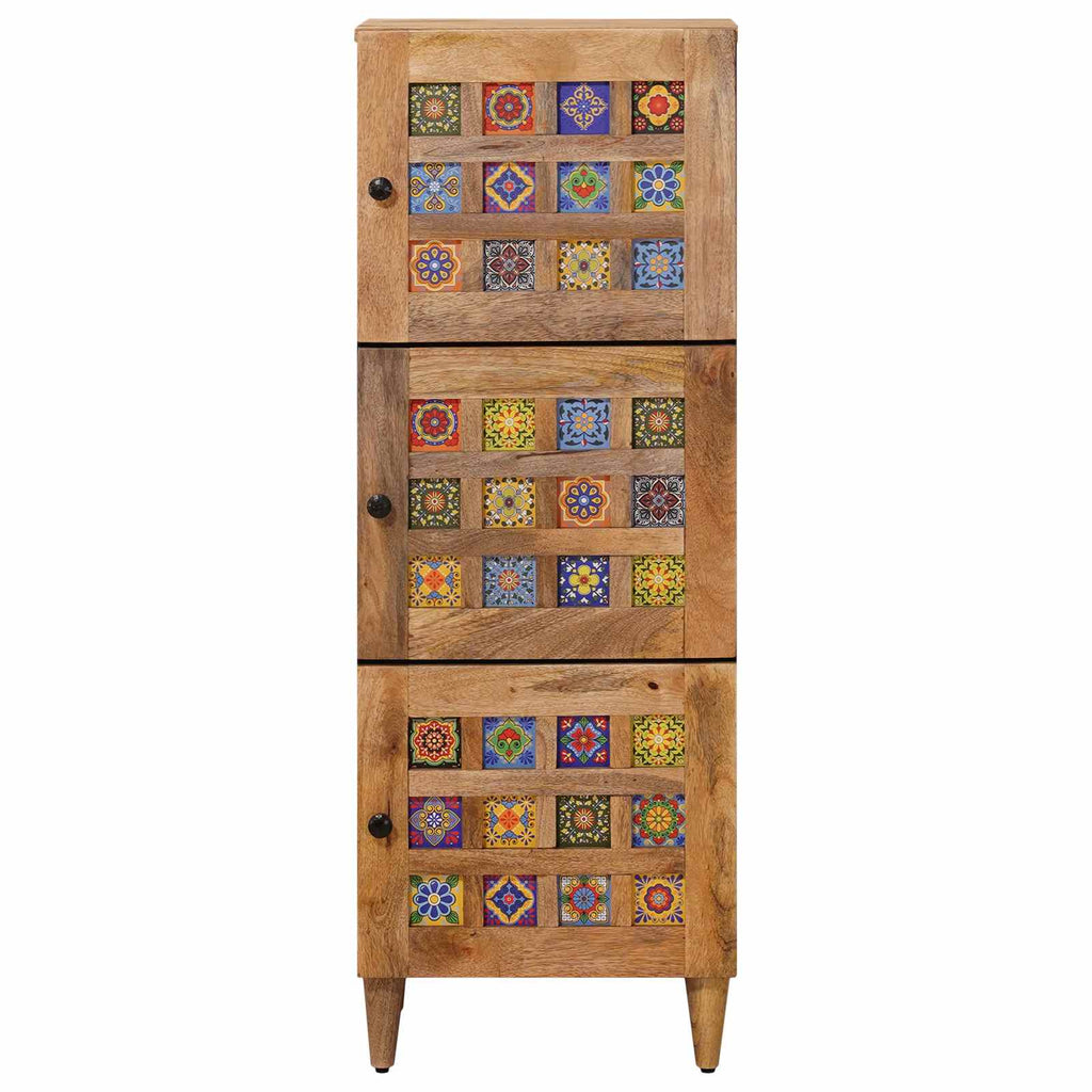 vidaXL Highboard z drzwiami Naturalny 40 x 33 x 110 cm Drewno z mango