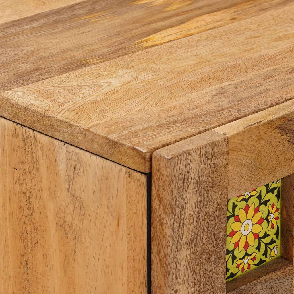 vidaXL Highboard Naturalny 60 x 33,5 x 100 cm Drewno z mango