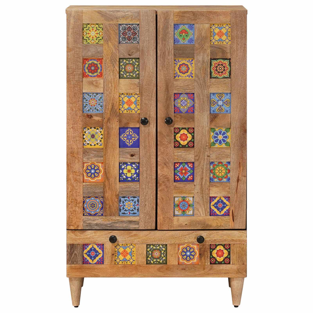 vidaXL Highboard Naturalny 60 x 33,5 x 100 cm Drewno z mango