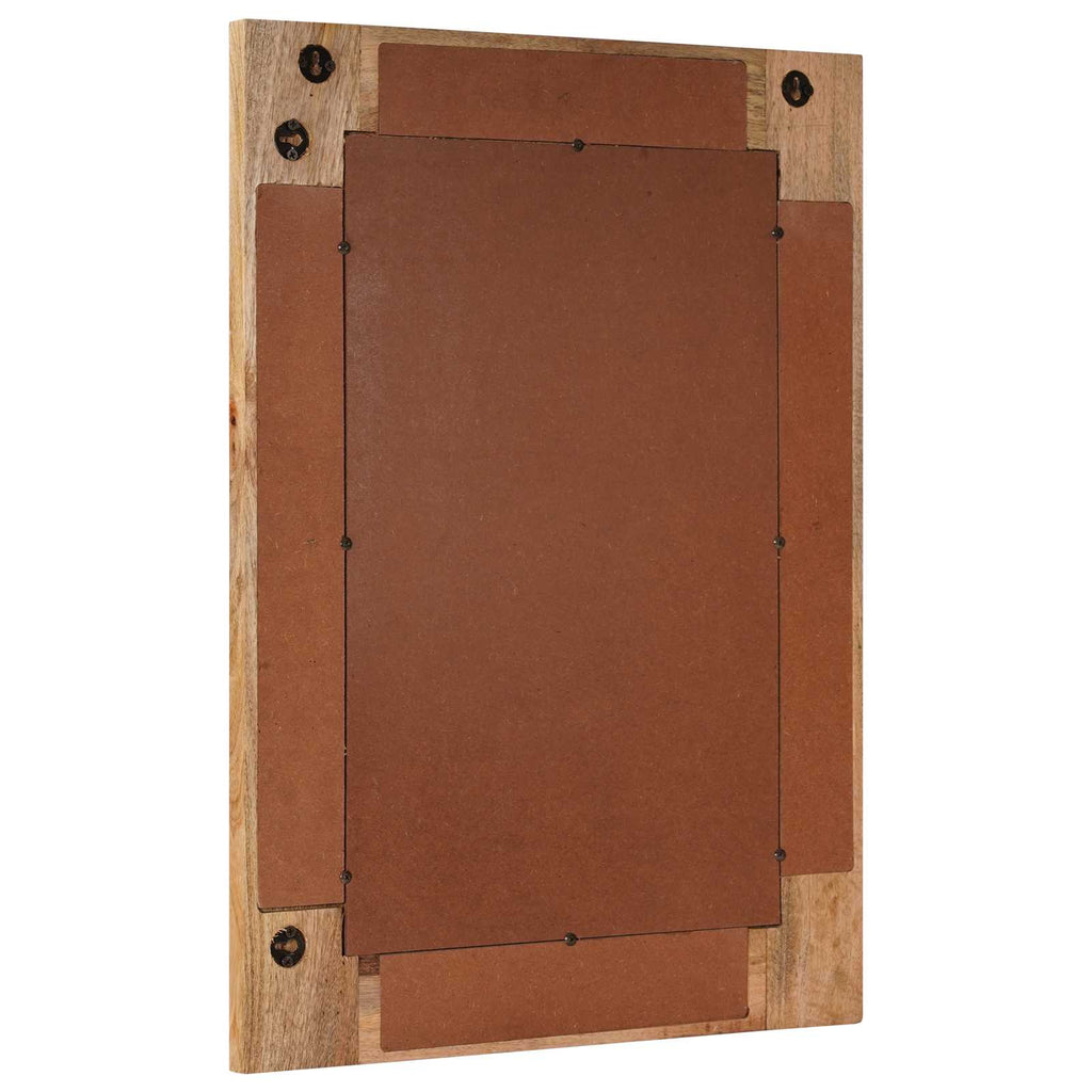 vidaXL Lustro łazienkowe Naturalny 50 x 70 x 3 cm Drewno z mango