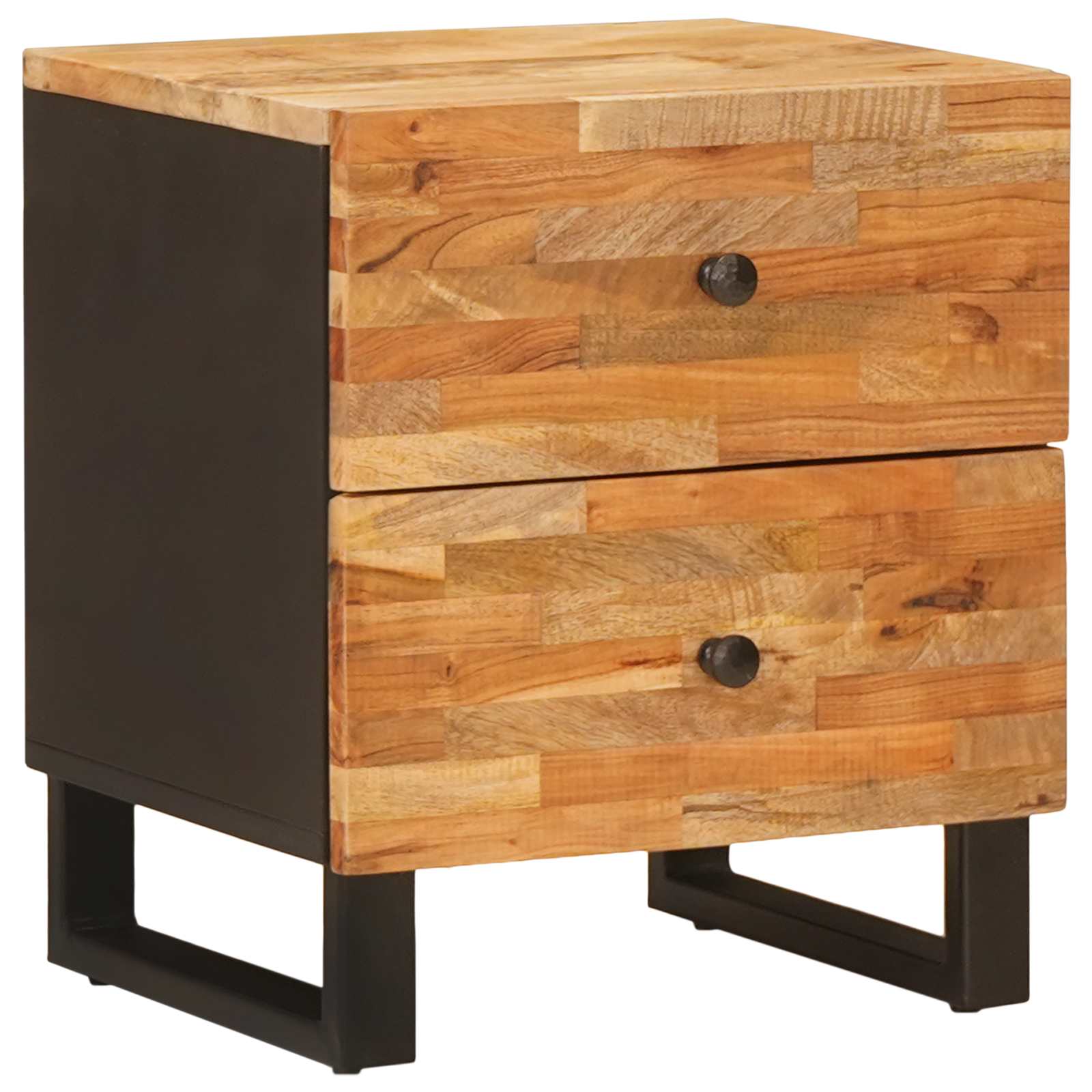 vidaXL Szafka Nocna 2 pcs Brązowy 40 x 33 x 46 cm Drewno z mango