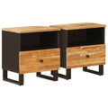 vidaXL Szafka łóżkowa 2 pcs Brązowy 40 x 33 x 46 cm Drewno z mango