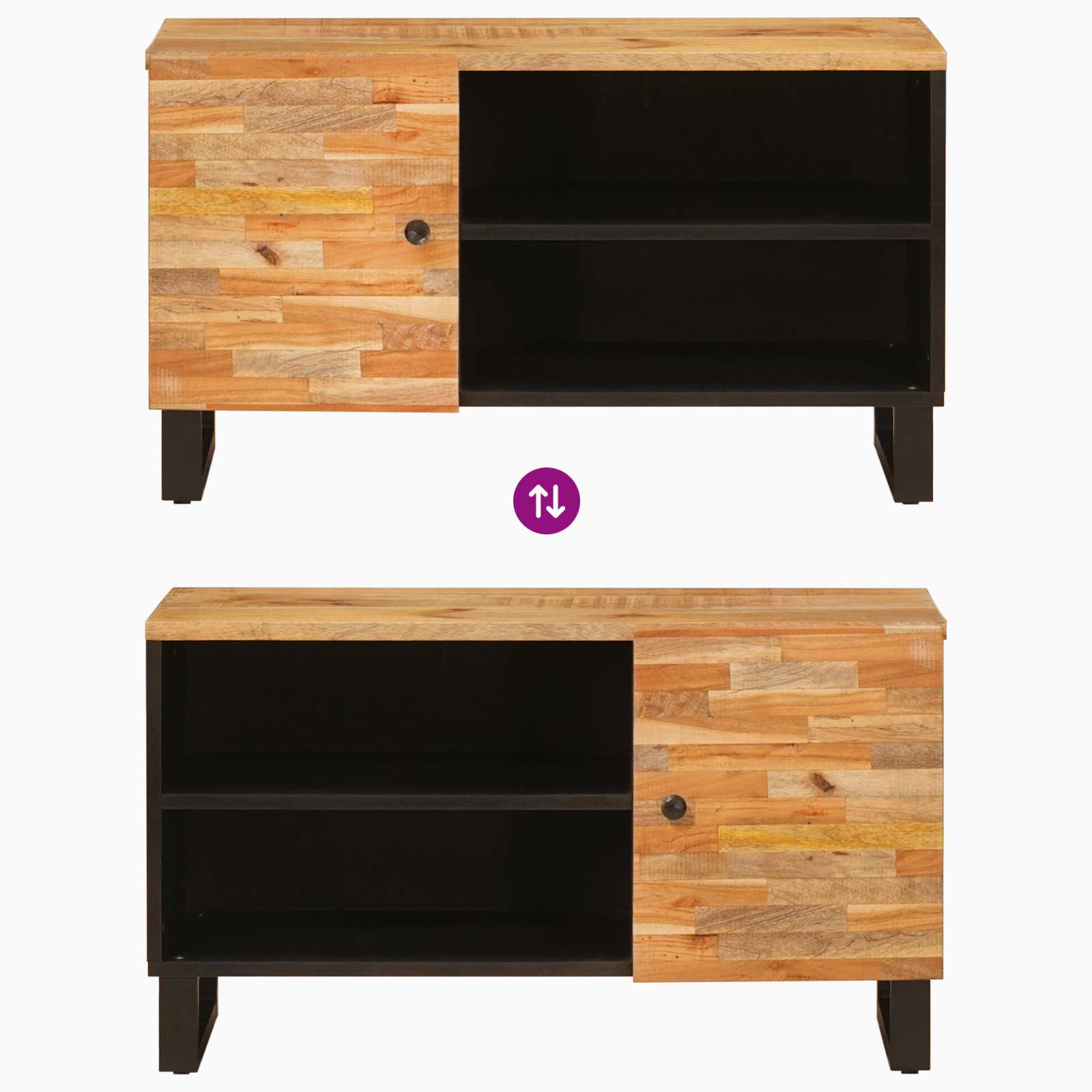 vidaXL Szafka pod telewizor Brązowy 80 x 33 x 46 cm Drewno z mango