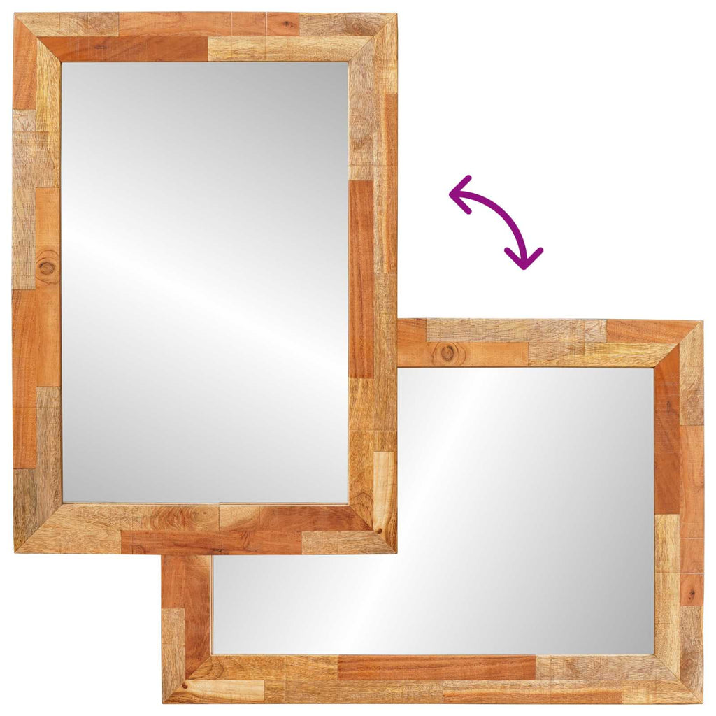 vidaXL Lustro łazienkowe Z lustrem Dąb rzemieślniczy 50 x 70 x 2,5 cm