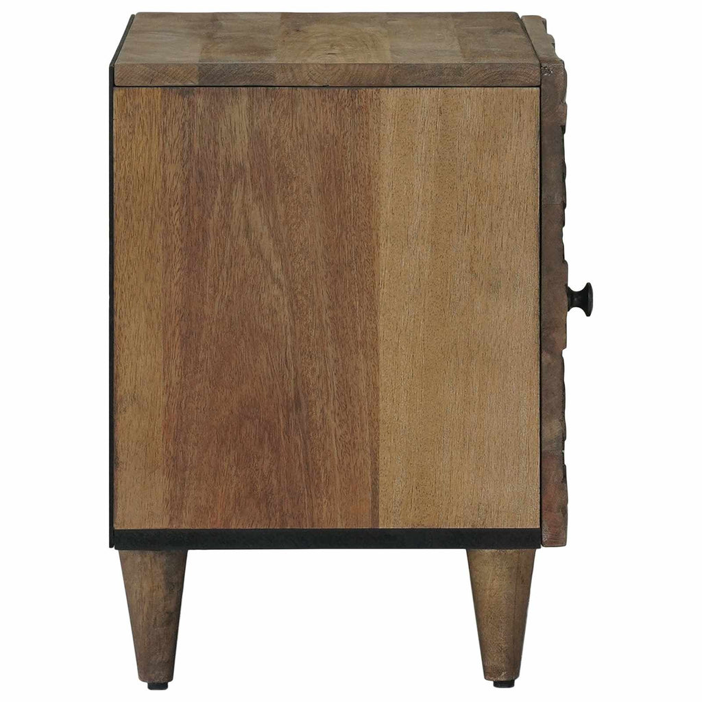 vidaXL Szafka Nocna 2 pcs Brązowy 40 x 33,5 x 46 cm Drewno z mango