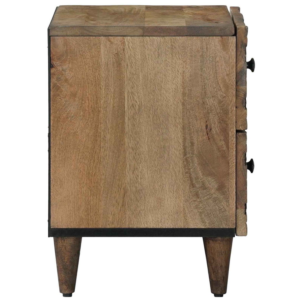 vidaXL Szafka Nocna 2 pcs Brązowy 40 x 33,5 x 46 cm Drewno z mango