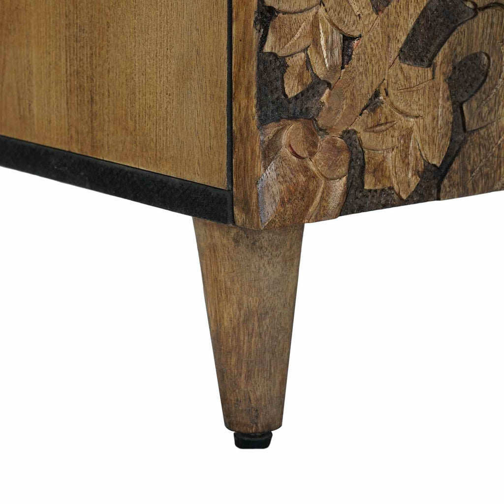 vidaXL Szafka pod telewizor Brązowy 105 x 33,5 x 46 cm Drewno z mango