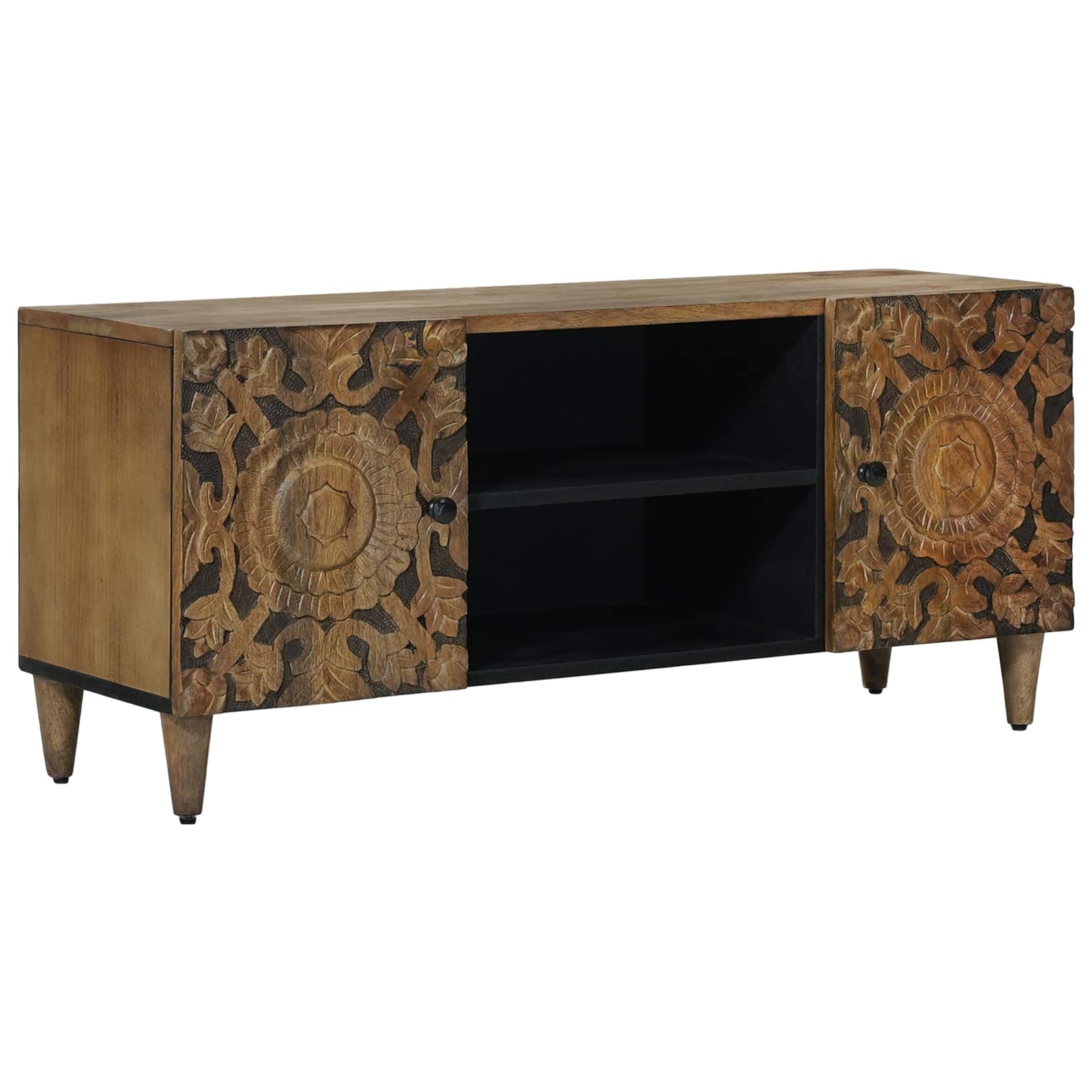 vidaXL Szafka pod telewizor Brązowy 105 x 33,5 x 46 cm Drewno z mango