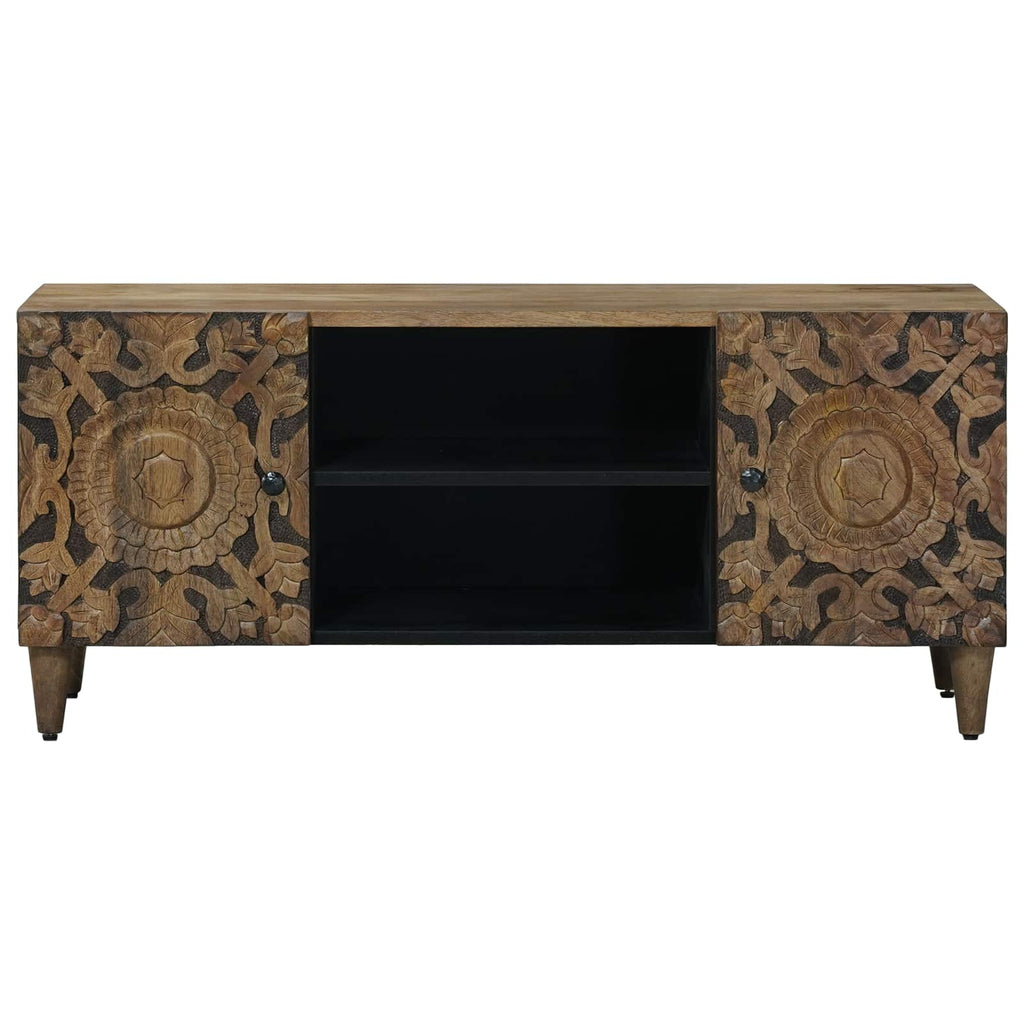 vidaXL Szafka pod telewizor Brązowy 105 x 33,5 x 46 cm Drewno z mango