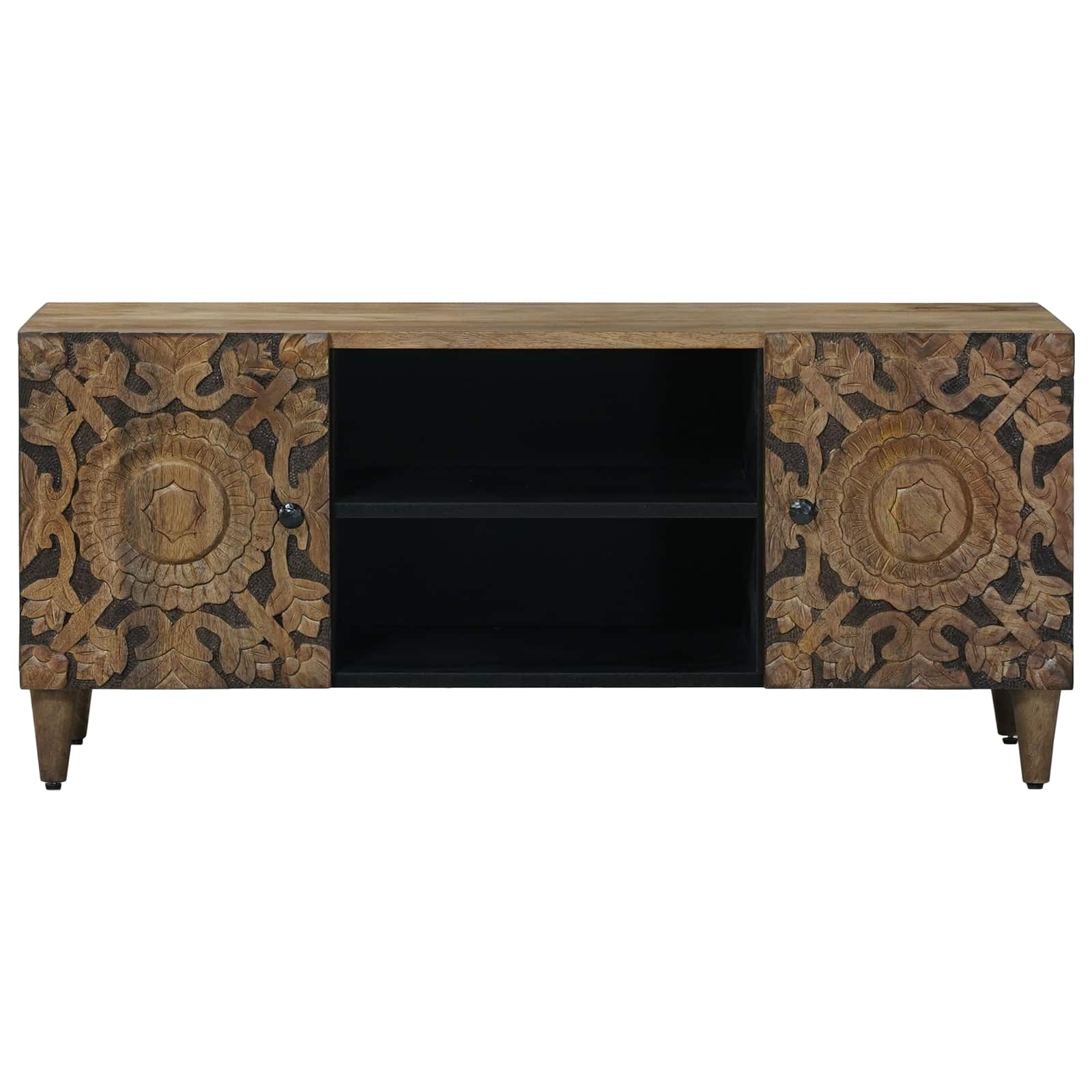 vidaXL Szafka pod telewizor Brązowy 105 x 33,5 x 46 cm Drewno z mango