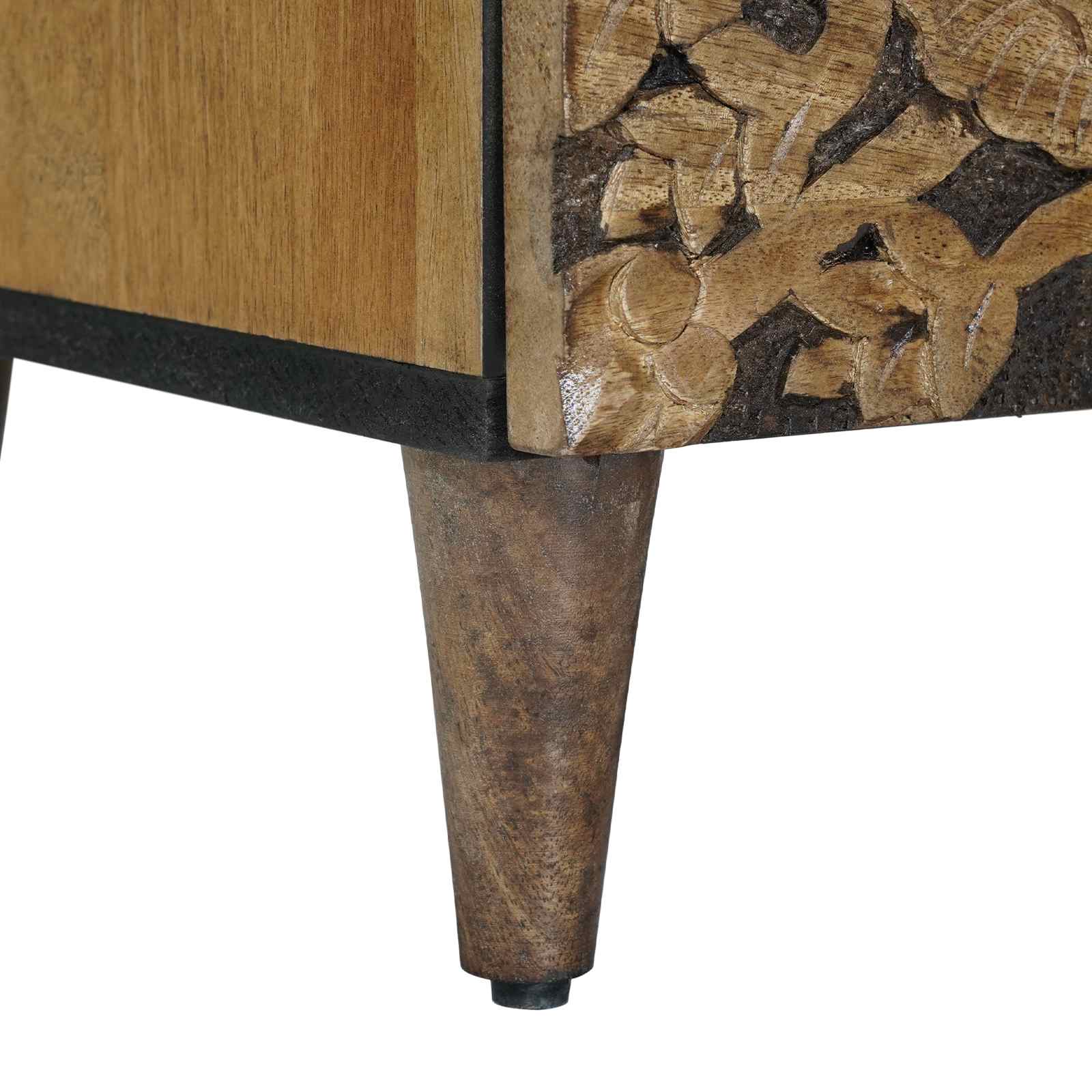 vidaXL Szafka pod telewizor Brązowy 70 x 33,5 x 46 cm Drewno z mango