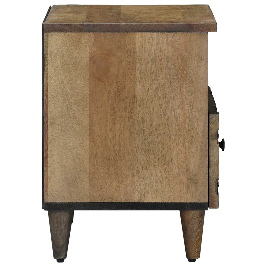 vidaXL Szafka łóżkowa Brązowy 40 x 33 x 46 cm Drewno z mango