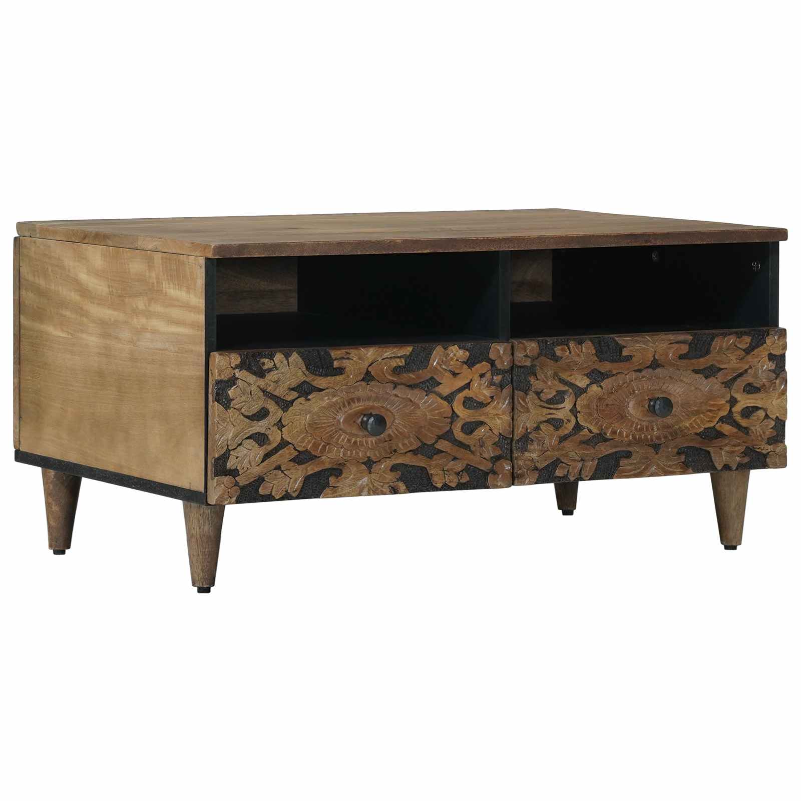 vidaXL Stolik kawowy z szufladą Brązowy 80 x 54 x 40 cm Drewno z mango