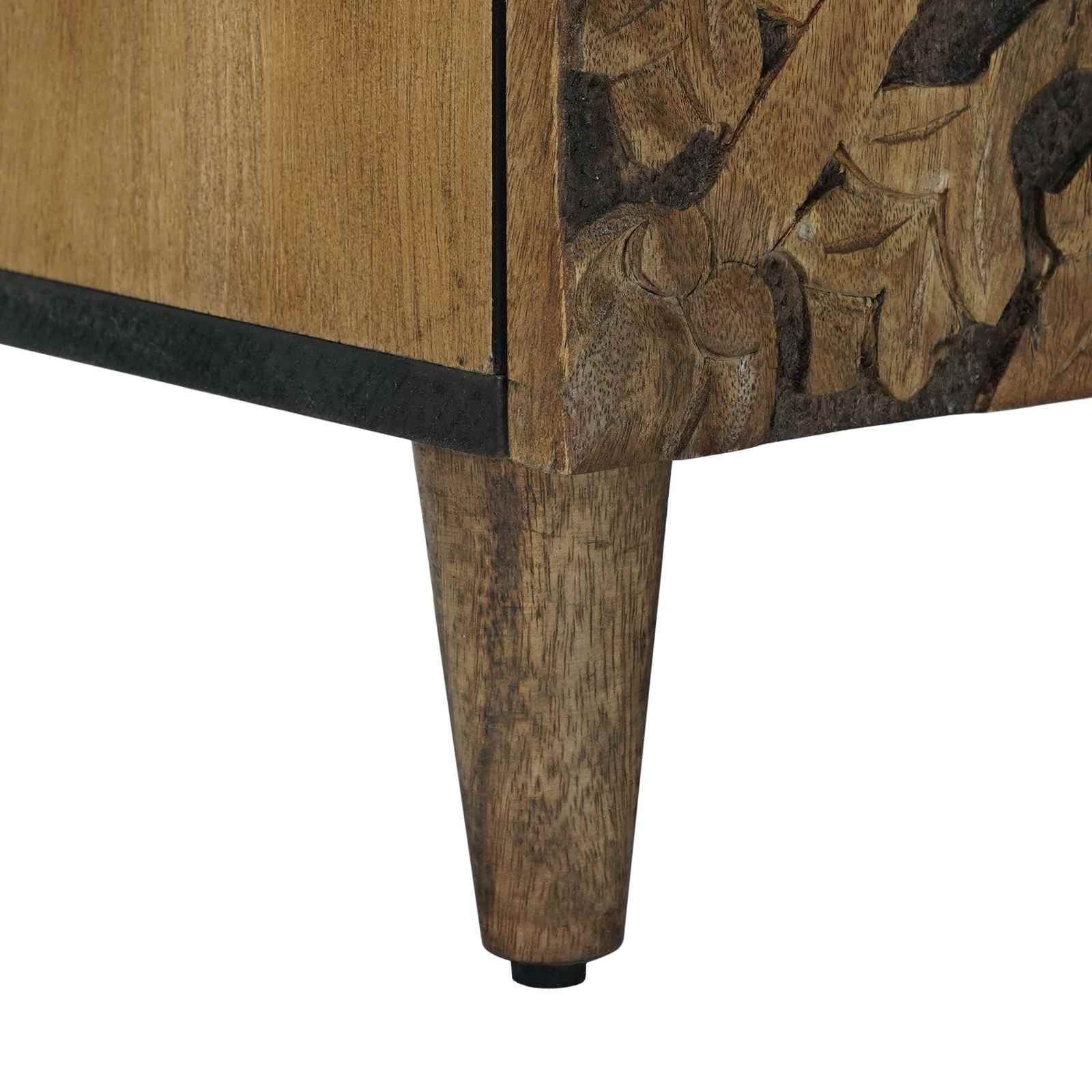 vidaXL Szafka pod telewizor Brązowy 105 x 33,5 x 46 cm Drewno z mango