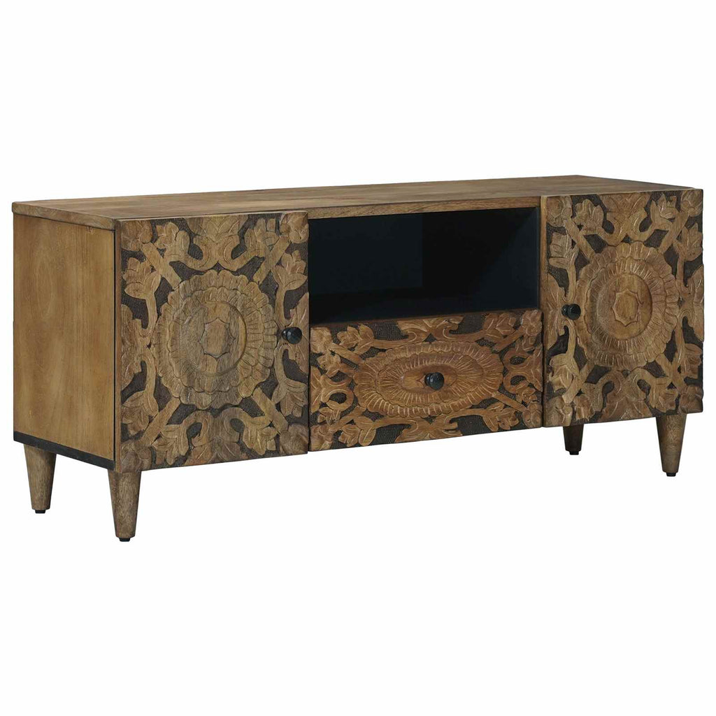 vidaXL Szafka pod telewizor Brązowy 105 x 33,5 x 46 cm Drewno z mango
