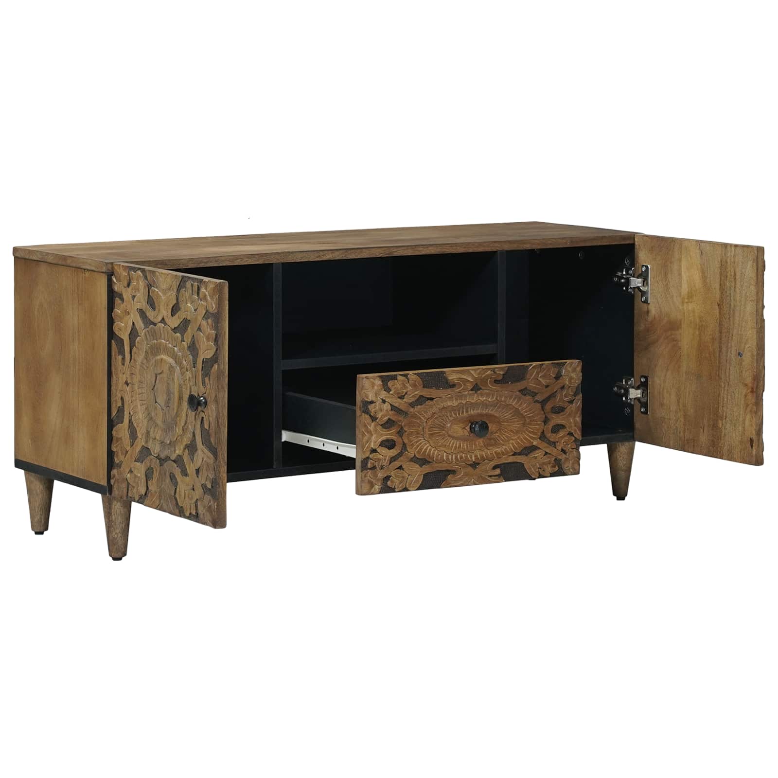 vidaXL Szafka pod telewizor Brązowy 105 x 33,5 x 46 cm Drewno z mango