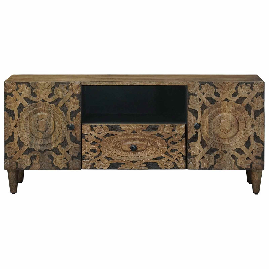 vidaXL Szafka pod telewizor Brązowy 105 x 33,5 x 46 cm Drewno z mango