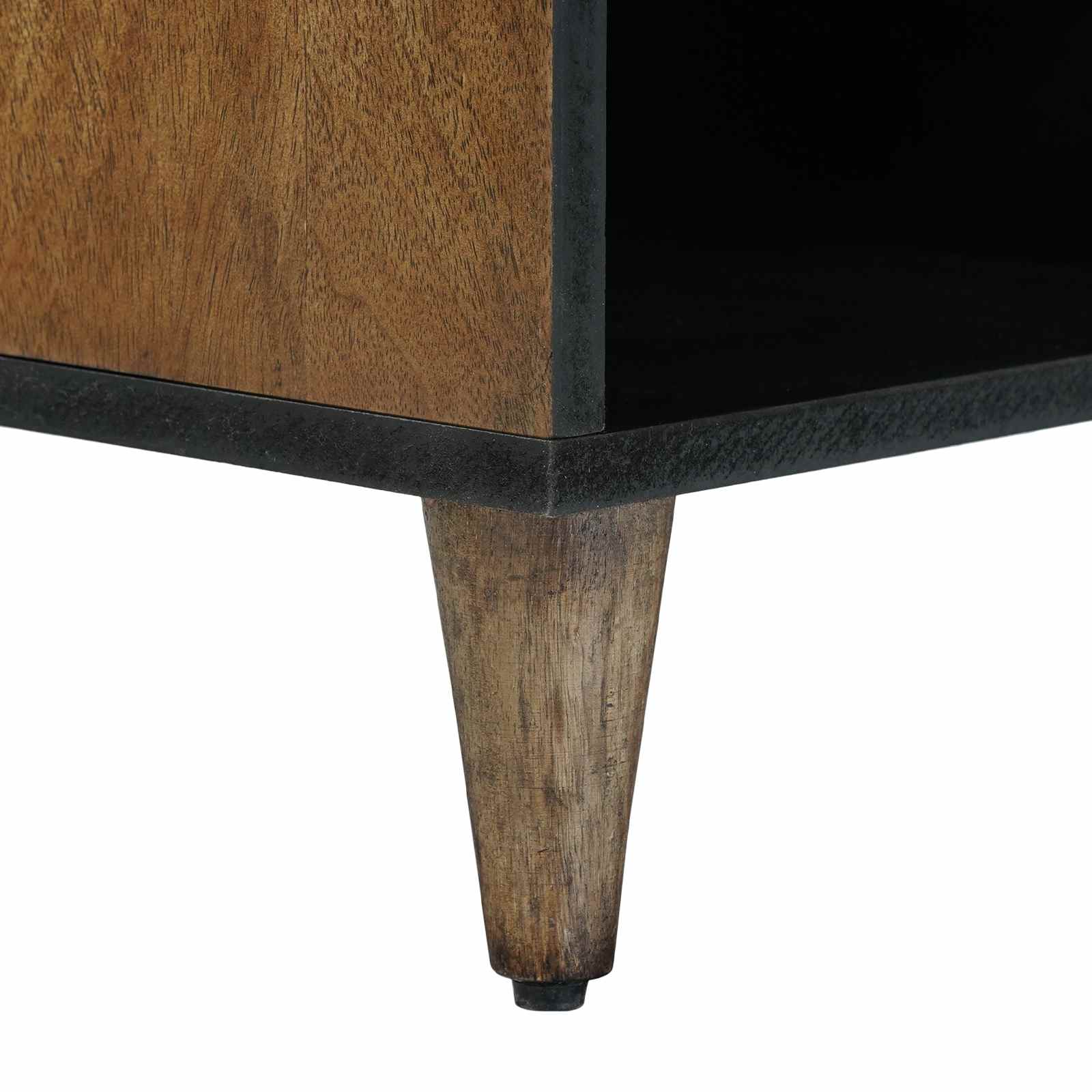 vidaXL Szafka pod telewizor Brązowy 100 x 33,5 x 46 cm Drewno z mango